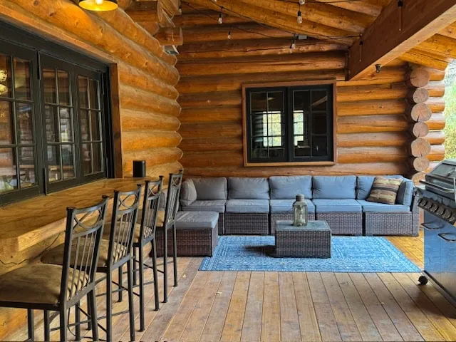 Covered deck seating