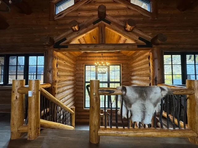 Timber staircase and balcony