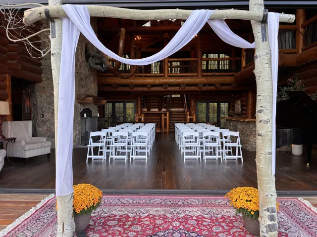 Ceremony arch in the great room