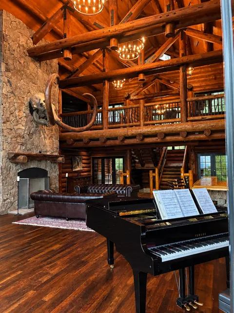Great room and grand piano