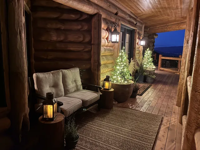 A welcoming timber hallway