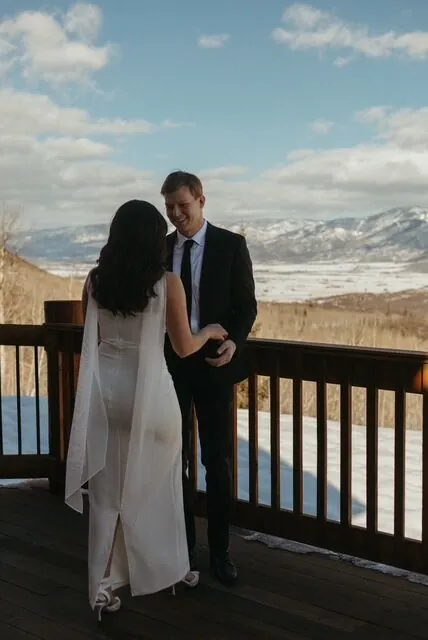 Wedding portraits on the deck